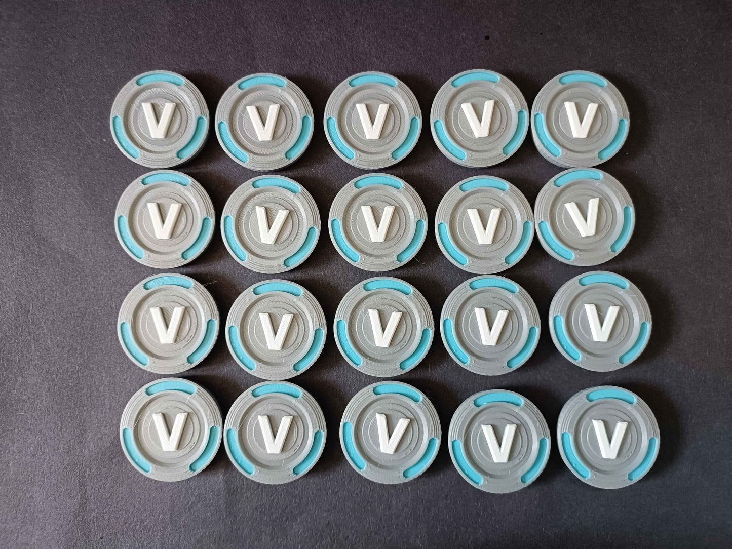 V-Buck Gamer Tokens / coins, great rewards for kids. - MP3D Printing
