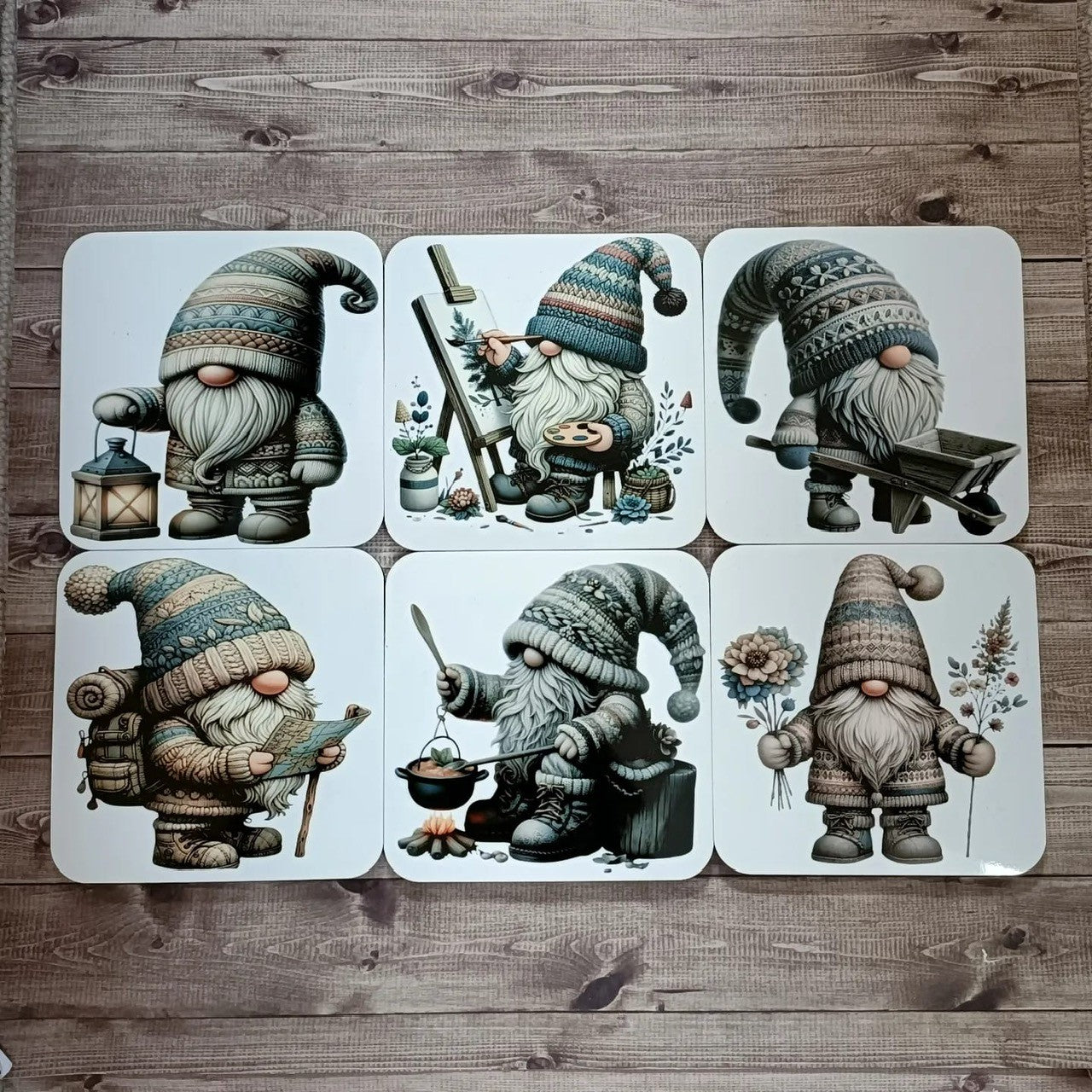 Autumn Gnome Coasters, bundle, 6 designs, home décor. - MP3D Printing