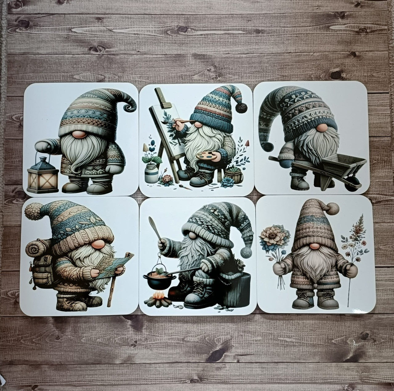 Autumn Gnome Coasters, bundle, 6 designs, home décor. - MP3D Printing