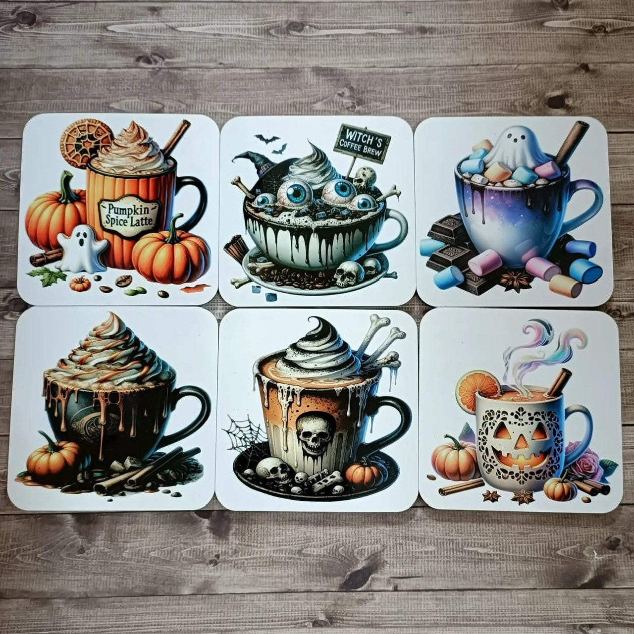 Halloween Coasters / 6 designs / bundle deal / drinks - MP3D Printing