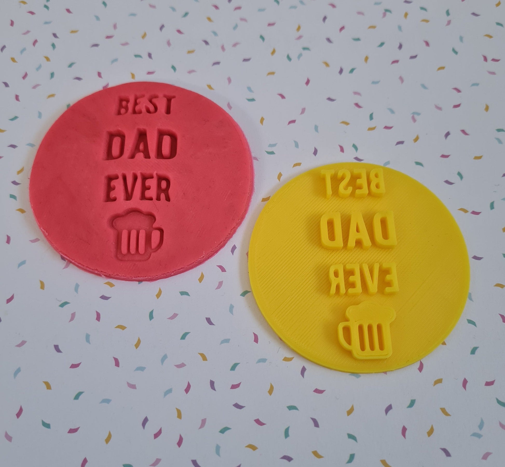 Best dad ever Fathers Day / birthday Fondant / Cookie stamp embosser