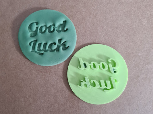 Good Luck Fondant / Cookie stamp embosser / school / work / new job