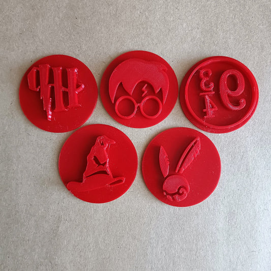 Harry Potter Inspired fondant / Cookie stamp embossers / snitch / sorting hat / 93/4 / bundle