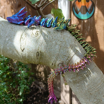 Flexi Crystal Dragon / various colours / Articulated