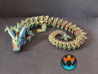Flexi Crystal Dragon / various colours / Articulated