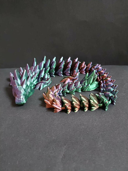 Flexi Gemstone Dragon / various colours / Articulated