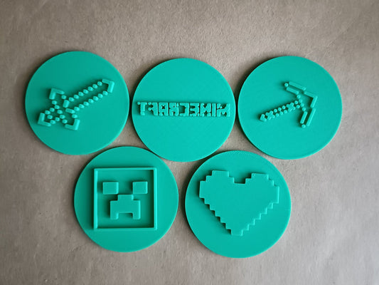 Minecraft Inspired fondant / Cookie stamp embosser/ bundle / gaming / birthday / party