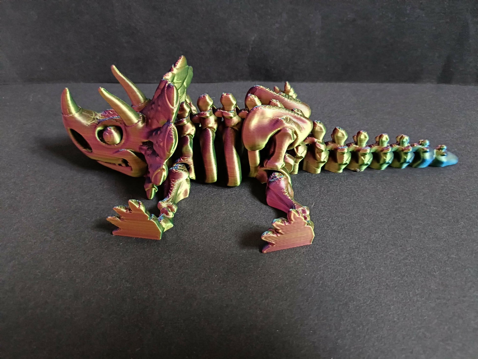 Flexi Triceratops Skeleton, Sensory, Stress Relief, Gift, Boys, Girls, multicoloured