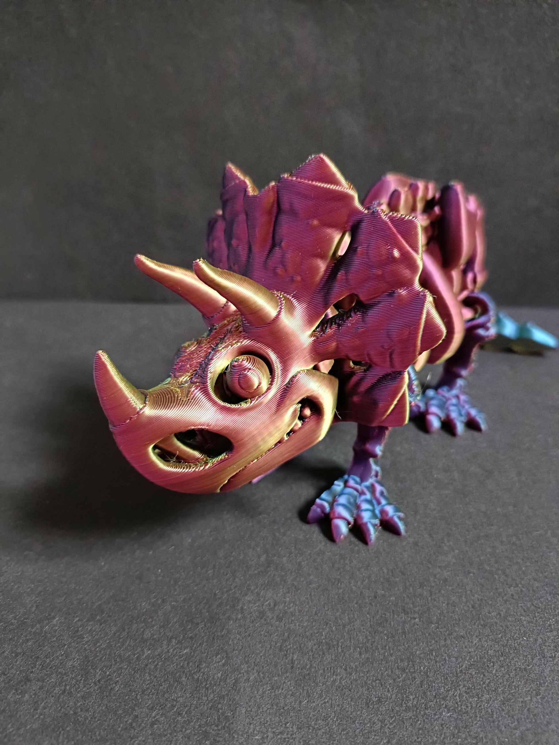 Flexi Triceratops Skeleton, Sensory, Stress Relief, Gift, Boys, Girls, multicoloured
