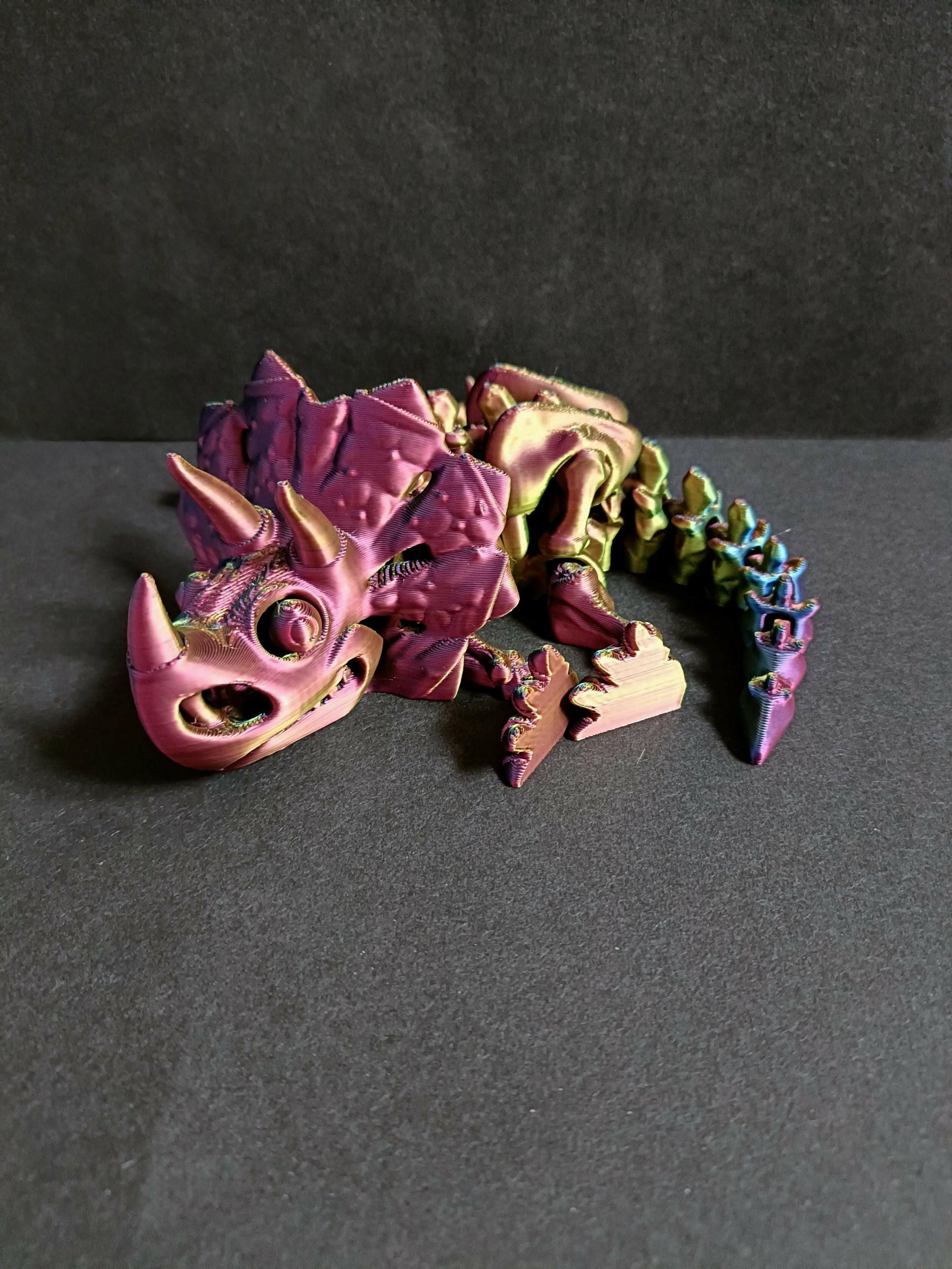 Flexi Triceratops Skeleton, Sensory, Stress Relief, Gift, Boys, Girls, multicoloured