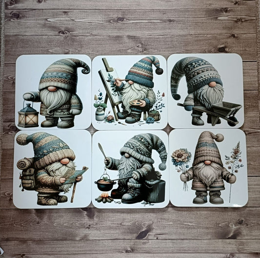 Autumn Gnome Coasters, bundle, 6 designs, home décor. - MP3D Printing